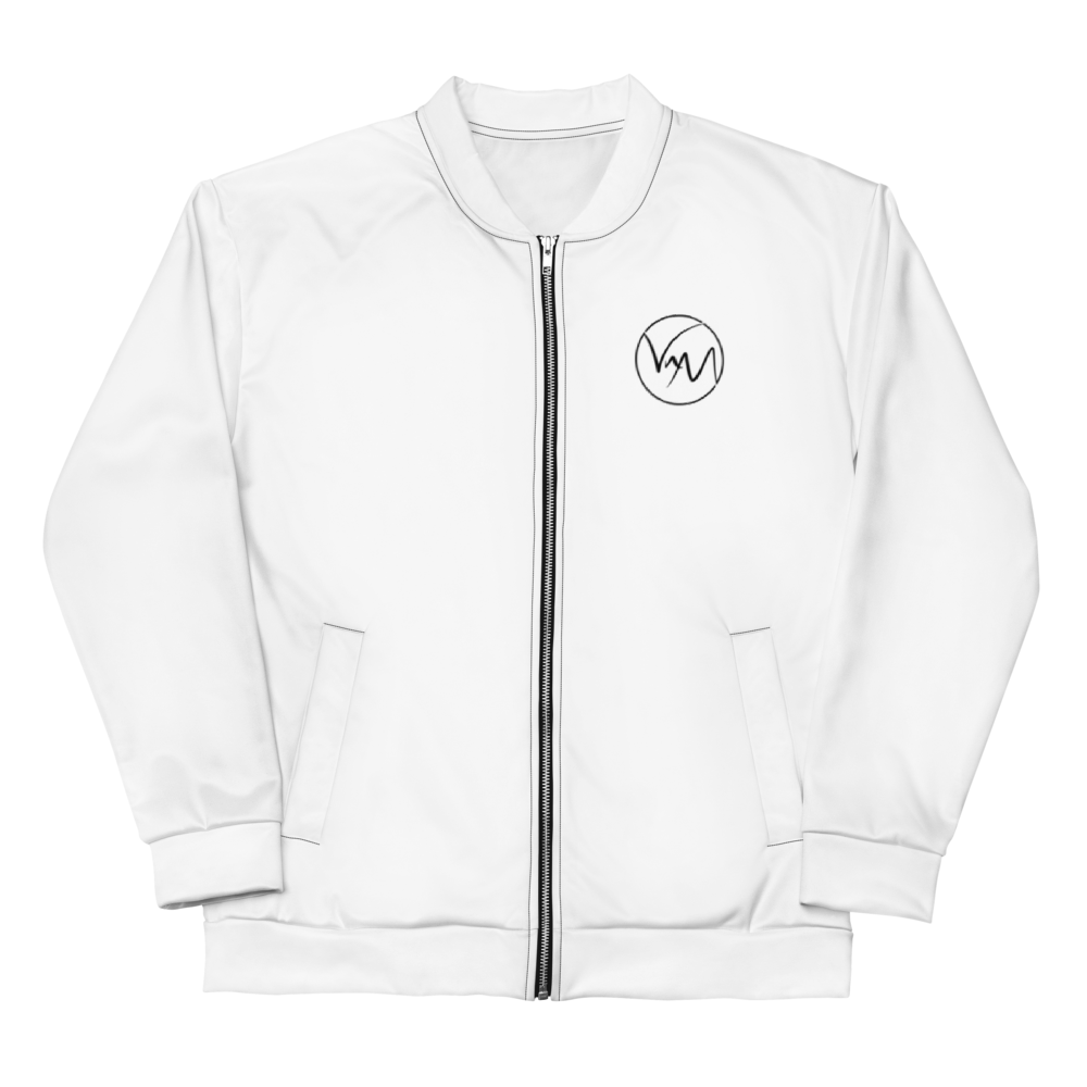 White Unisex Bomber Jacket