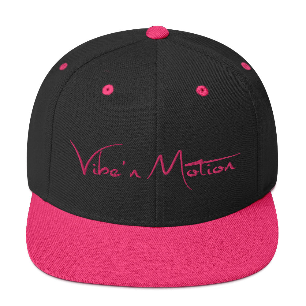 Black/Pink Snapback Cap